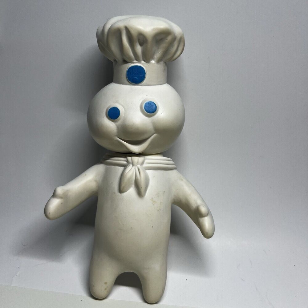 Pillsbury Doughboy Vintage 1971 Vinyl Rubber Toy Figure 7" Poppin Fresh